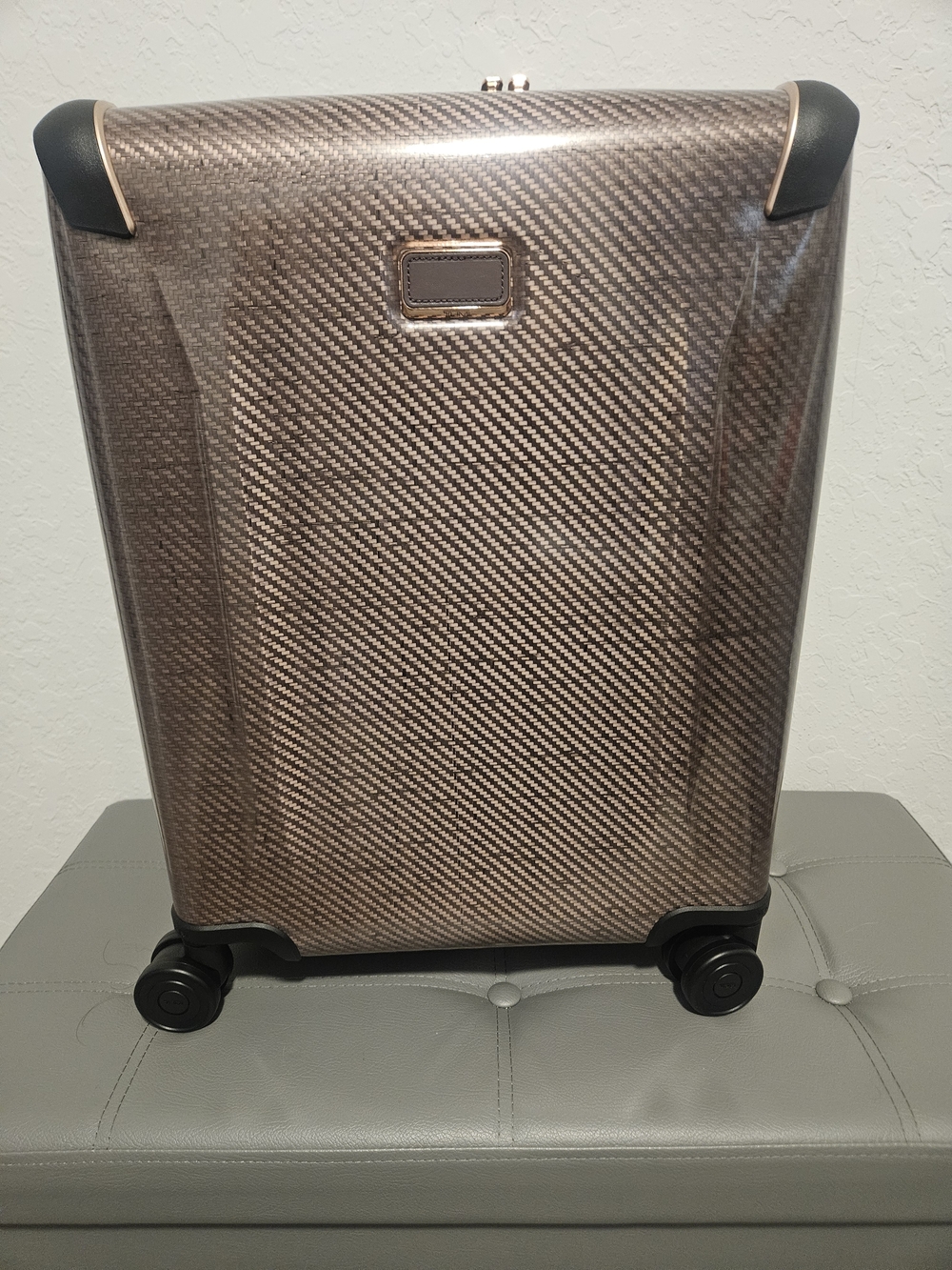Tumi Blush Metallic Hard-Side Carry-On Travel Case